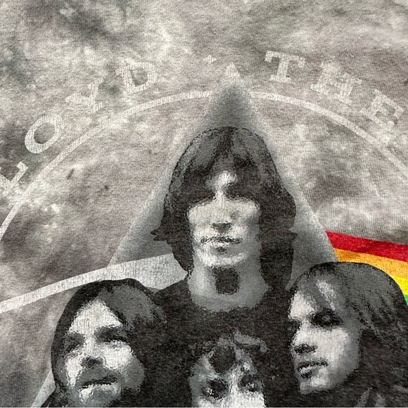 Pink Floyd Liquid Blue Dark Tie-Dye Band Graphic Tee - Picture 2 of 8